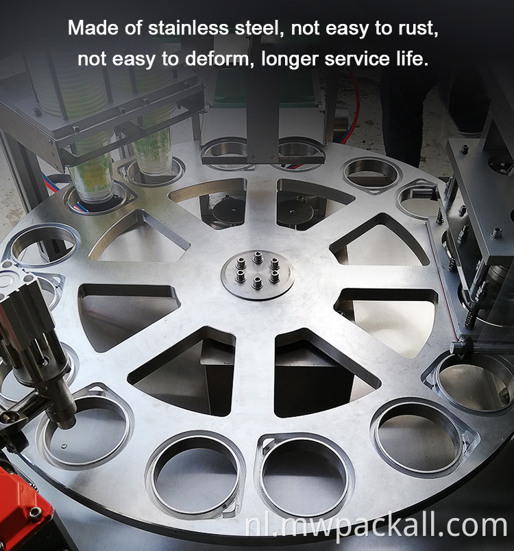 Aangepaste fabrieksprijs roterende mineraalwaterbeker vullende sluitmachine naar Australië